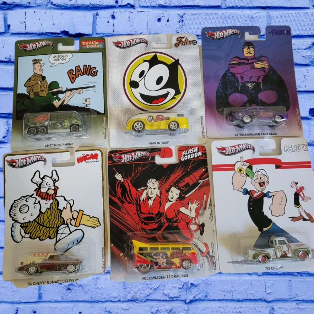 Hot Wheels "Cartoon Classics" Set (complete set) Redline Included!! *Rare - Picture 1 of 9